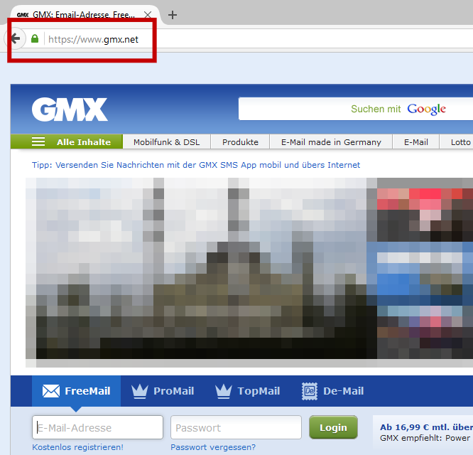 De startseite gmx login Unique email