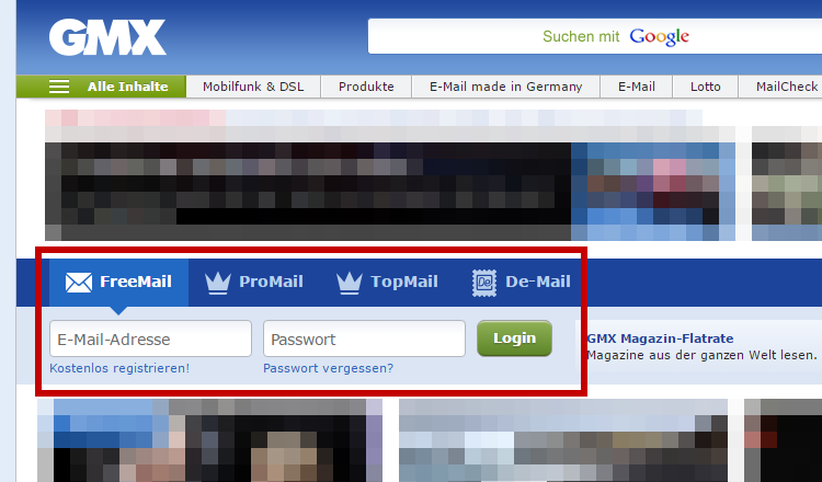 Kostenlos gmx de login GMX Freemail