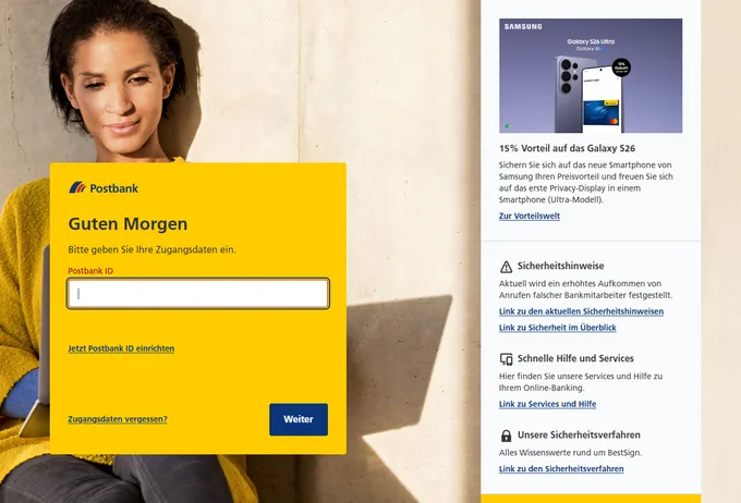Postbank Online-Banking Login