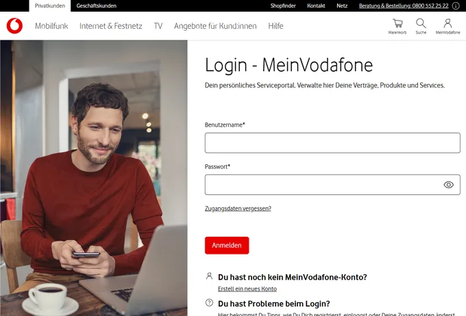 Vodafone MeinVodafone Login